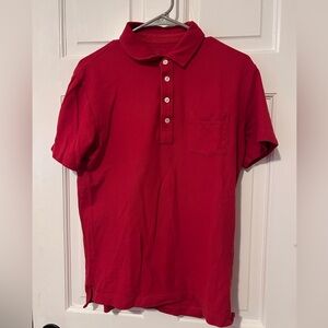 Billy Reid Vibrant Red Polo Shirt